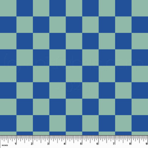 Custom Blue and Green Check Swim