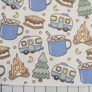 Custom Campout Vintage Tri-Blend Cotton Lycra