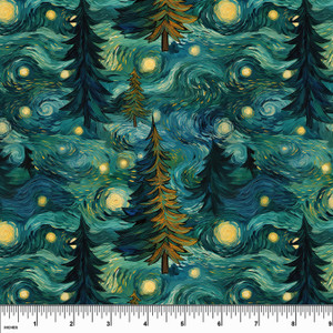 Custom Starry Night Forest Softshell