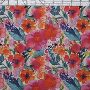 Custom Vivid Floral Cotton Lycra Knit