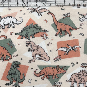 Custom Boho Dinos Bamboo Lycra Knit