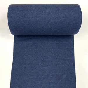 Denim Blue Melange Tubular 1x1 Rib Knit