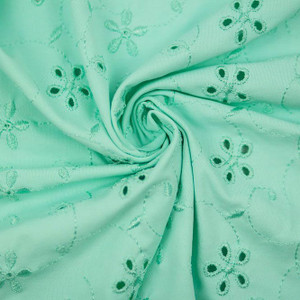 Mint Eyelet Nylon Spandex