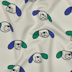 Blue & Green Dogs Natural Organic French Terry