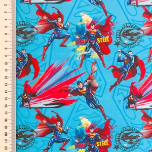 Superman ™© on Blue Poplin