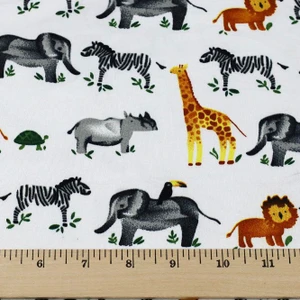 Wild Safari White Double Brushed Poly