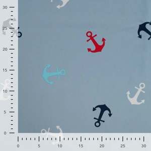 Anchors on Blue French Terry