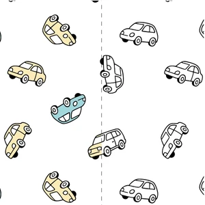 Magic Sun Change Cars Cotton Lycra Knit