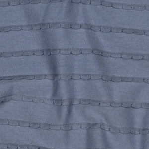 Denim Blue Ruffle Cotton Lycra