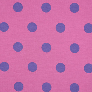 Purple Dots on Pink French Terry