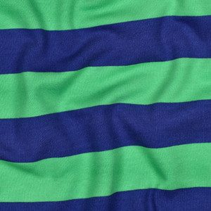 Cobalt & Green Stripe Sweatshirt Fleece