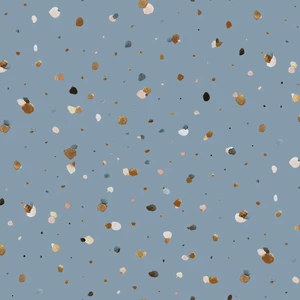 Dots on Blue Cotton Lycra