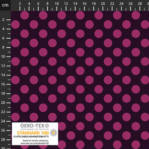 Stof Fabrics 2-Tone Purple Polka Dot Cotton Lycra Knit