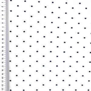 Navy Mini Stars Cotton Lycra Knit