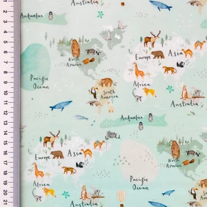 Animals of the World Cotton Lycra Knit