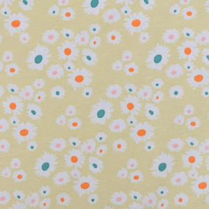 Daisies on Buttercup Cotton Lycra