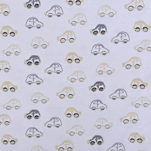 Tan & Gray Cars Cotton Lycra
