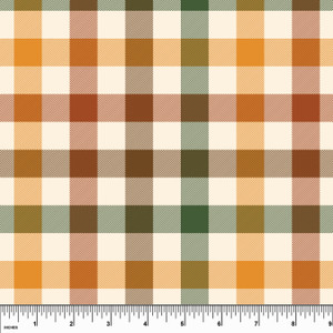 Custom Pumpkin Plaid Cotton Lycra Knit