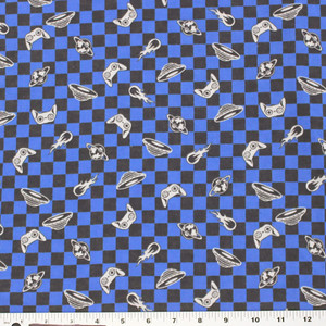 Gaming Checks on Blue Flannel