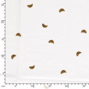 Mini Croissants Cotton Lycra Knit