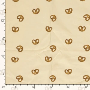 Pretzels on Tan Cotton Lycra Knit