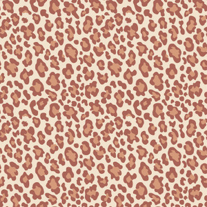 Rust Leopard Print Cotton Lycra Knit