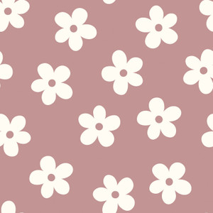Die Cut Floral on Dusty Pink Cotton Lycra Knit