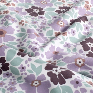 Lilac & Mint Floral Cotton Lycra Knit