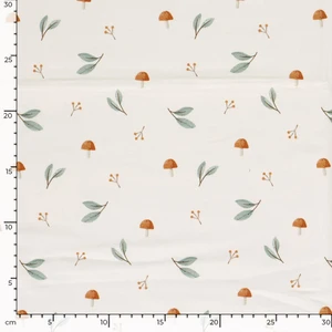Mushrooms & Sprigs Organic Cotton Lycra