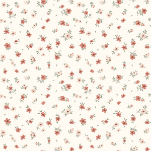 Peaches & Cream Floral Pointelle Rib Knit