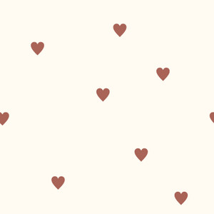 Hearts on Ivory Pointelle Rib Knit
