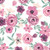 Pink Flowers on White Polyester Jersey