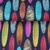 Surfboards on Navy Cotton Lycra