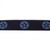 Woven Stars Marine Blue 1.5" Elastic - Sold by the Yard