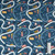 City Traffic on Blue Cotton Lycra Knit