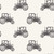 Sketched Tractors Cotton Lycra