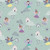 Dancing Fairies on Mint Cotton Lycra Knit