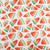 Watermelon on Ivory Double Brushed Poly
