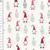 Christmas Gnomes & Trees on Ivory Cotton Lycra