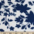 Navy Floral on White Double Brushed Poly