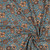 Suzy Floral on Blue Melange Cotton Lycra Knit