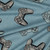 Video Game Controllers on Blue Melange Cotton Lycra Knit