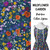 Custom Wildflower Garden on Navy Bamboo Cotton Lycra