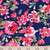 Pink Floral on Navy Rayon Challis
