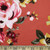 Large Scale Floral on Dark Peach Double Brushed Poly