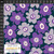 Stof Fabrics Retro Purple Floral Cotton Lycra Knit
