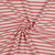 Coral & Ivory Yarn Dyed Stripe French Terry