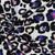 Rainbow Leopard Print on White Cotton Lycra Knit