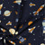 Space Explorers on Navy Cotton Lycra Knit