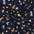 Space Explorers on Navy Cotton Lycra Knit